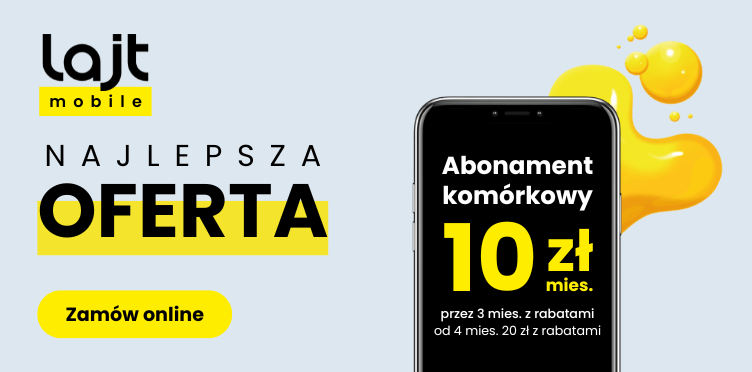 tani abonament komórkowy lajt mobile - najlepsza oferta 10 GB